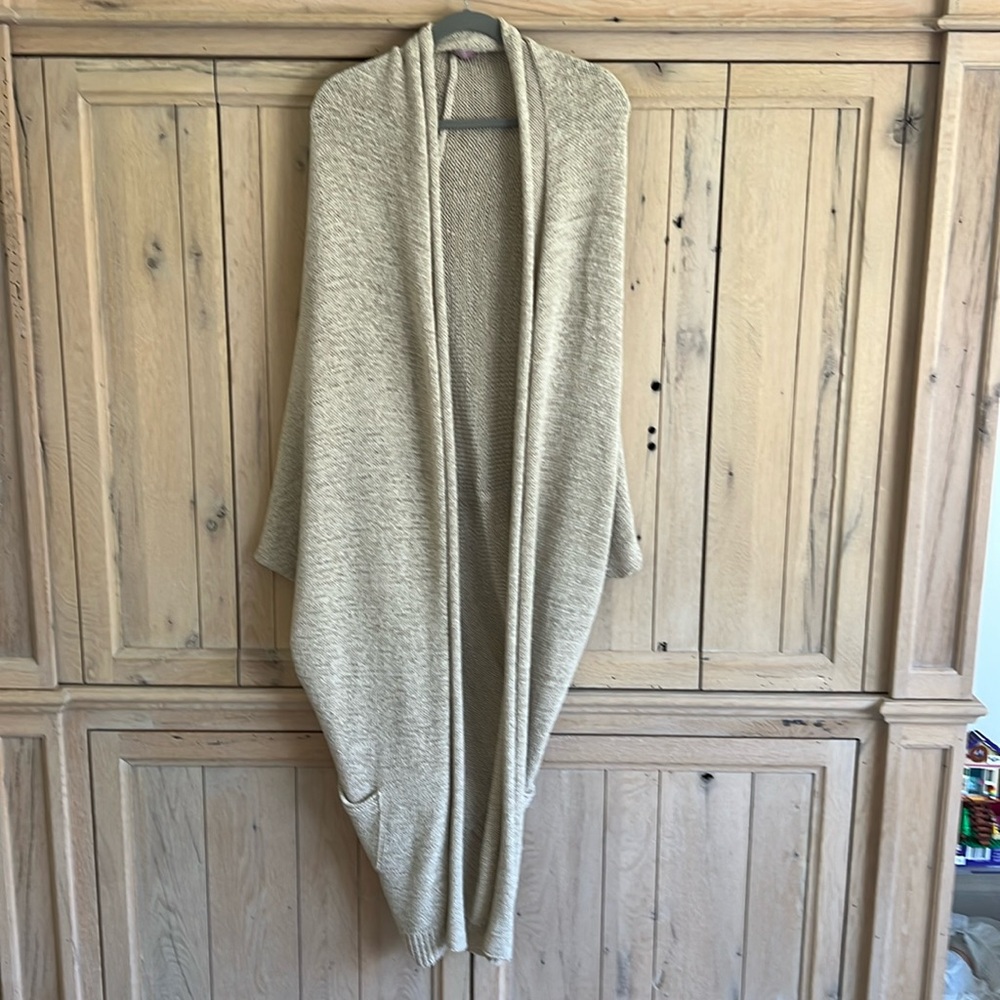 Calypso St. Barth beige tunic sweater.  Size 1 (small).